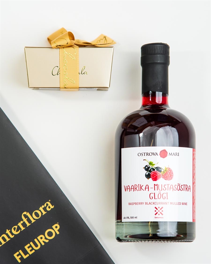 Kinkekott glögi ja käsitöö kommidega (alkoholivaba)